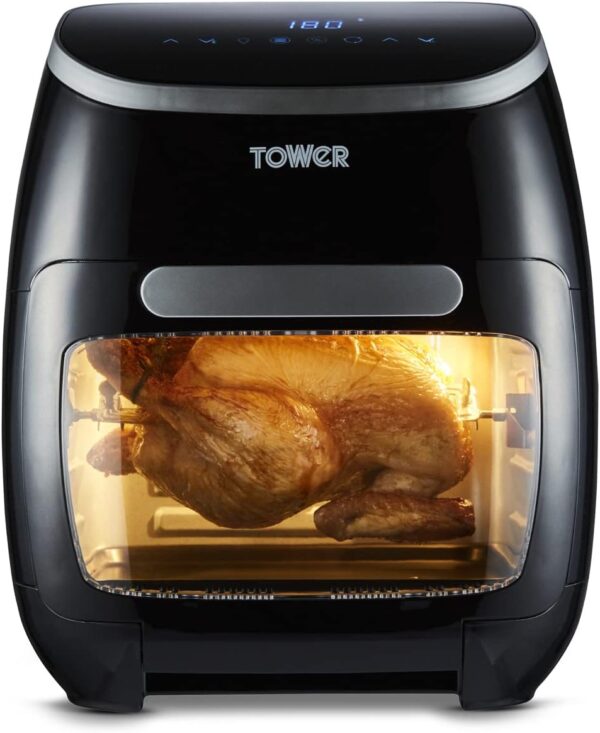 Tower T17039 Xpress Pro 5-in-1 Digital Air Fryer Oven with Rapid Air Circulation, 60-Minute Timer, 11L, 2000W, Black - Image 2