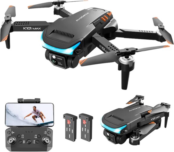 Drone with Camera for Adults 1080P HD FPV Camera, Drone for Beginners with Altitude Hold, One Key Landing, Obstacle Avoidance, Speed Adjustment, Headless Mode, 3D Flips, 2 Modular Batteries - Image 2