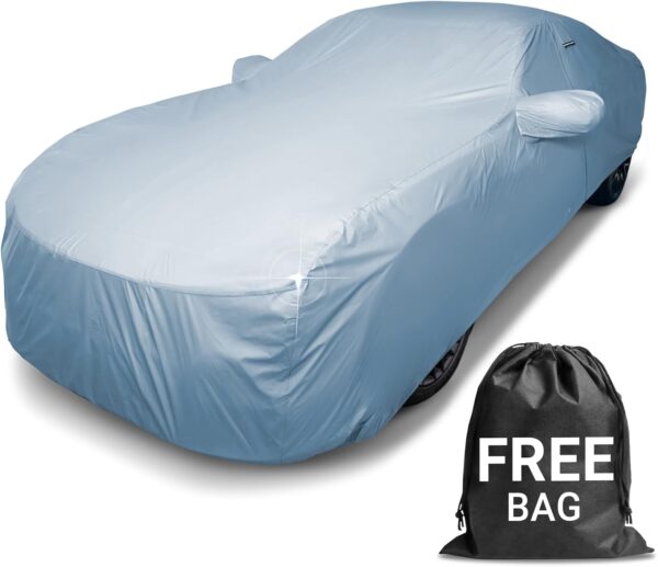 iCarCover 30-Layer Premium Sedan Car Cover Waterproof All Weather | Rain Snow UV Sun Hail Protector for Automobiles | Automotive Accessories | Full Exterior Indoor Outdoor Car Cover Fit (203"-207" L) - Image 2