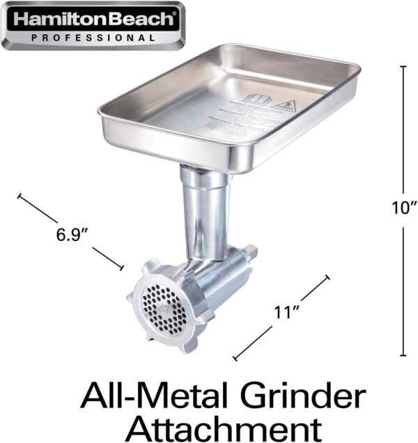 Hamilton Beach Professional 63245 Stand Mixer Specialty Metal Meat and Food Grinder Attachment Set, Stainless_Steel, Stainless Steel - Image 8