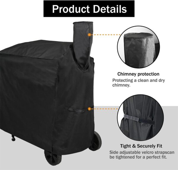 Heavy Duty ZGC-02B Full Length Grill Cover Fits Z Grill 700 Serial Wood Pellet Grills and ZPG-450A ZPG-550B Grills - Image 3