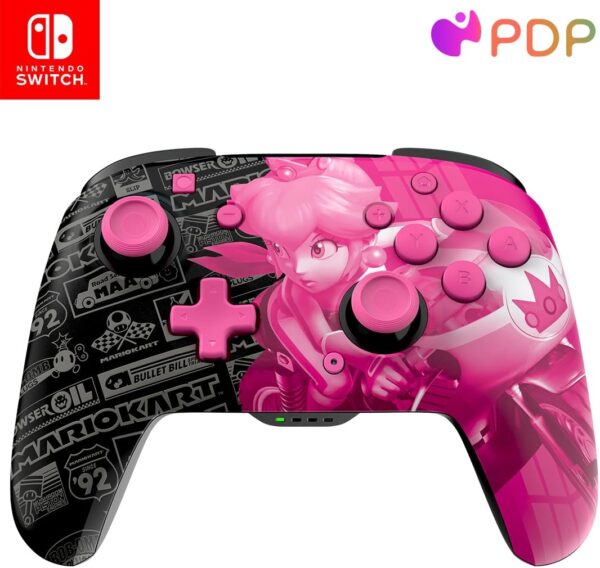 PDP Rematch GLOW Wireless Controller Grand Prix Peach Nintendo Switch - Image 2