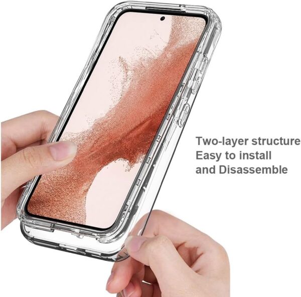 AMAZE!UK For Samsung Galaxy S24 Plus 5G Case, Built in Screen Protector Shock Proof 360 Crystal Hybrid Bumper Mobile Phone Cover Galaxy S24 plus 5g (Samsung Galaxy S24 Plus 5G) Clear - Image 3