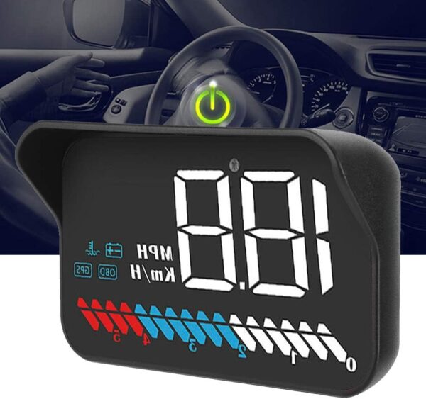 Universal Car HUD Head Up Display, Head-Up Display LED Speedometer Color Projection Speed Warning M7 with GPS OBD Mode - Image 9