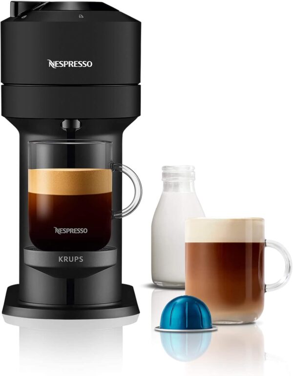 Nespresso Vertuo Next Automatic Pod Coffee Machine for Americano, Decaf, Espresso by Krups in Matt Black - Image 2