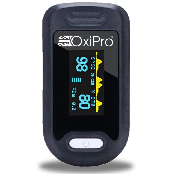 OxiPro OX2 - CE Certified - MHRA Registered Pulse Oximeter/Blood Oxygen Monitor - Finger Oxygen Saturation Monitor/SATS Monitor SpO2 for Adults and Child - UK Approved Medical Device - Image 2