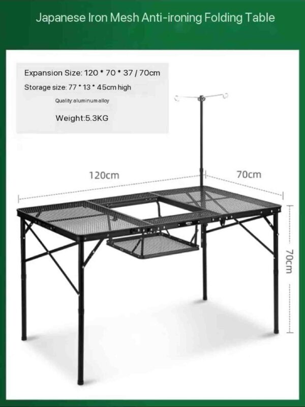 CAULO Outdoor Master Cook Station Portable Camp Kitchen Outdoor Folding Table,BBQ Camping Picnic Backyard Outdoor Camping Kitchen Table - Image 3