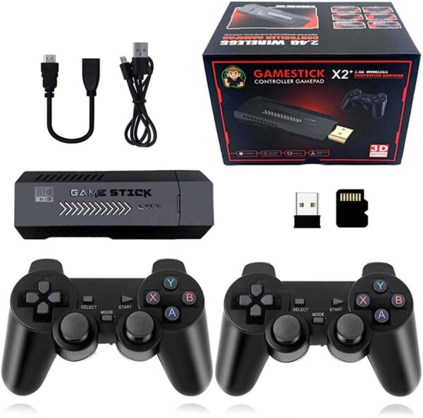 Retro Games Console,X2 Plus Game Stick Retro Console Double Wireless Controller,40000+ Games,128GB - Image 2