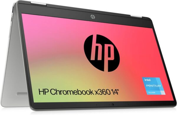 HP Chromebook x360 14"| Intel Pentium Silver N5030 Processor | 4 GB RAM | 128 GB eMMC | Intel UHD Graphics 605 | HD Touchscreen | Up to 13hrs battery | Chrome OS | Mineral Silver | 14a-ca0010sa - Image 2