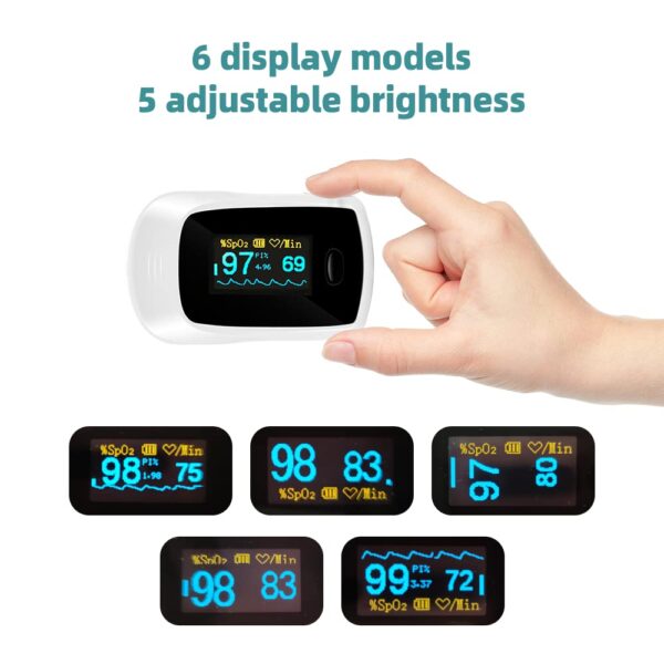 BLT M70B Oxygen Monitor Finger Adults, Fingertip Pulse Oximeter CE Approved, UK Standard, SpO2 Blood Oxygen Saturation Sats Monitor Oxymetre Probe with Heart Rate and Perfusion Index - Image 5