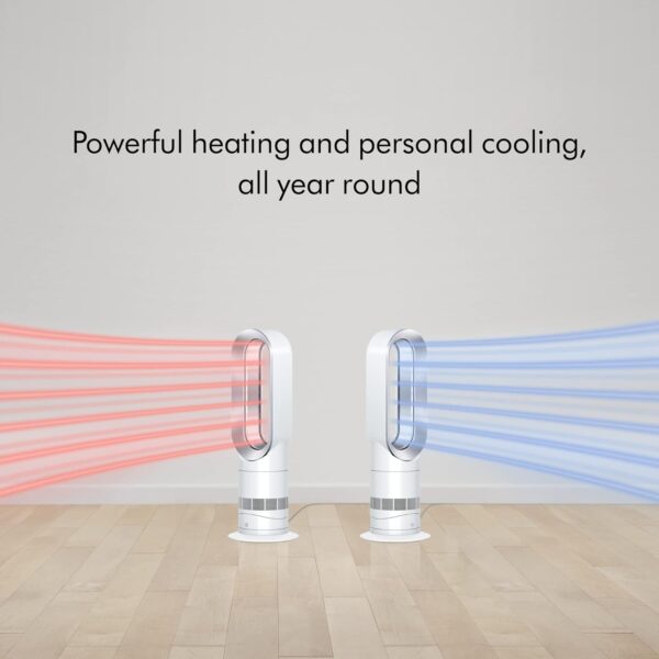 Dyson AM09 Fan Heater, White/Silver - Image 4