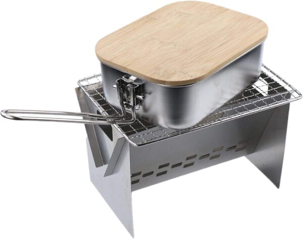 Portable BBQ Grill, Stainless Steel Portable Folding Charcoal BBQ Grill, Barbecue Tool for Outdoor Picnic Patio Backyard Camping Cooking - Image 3