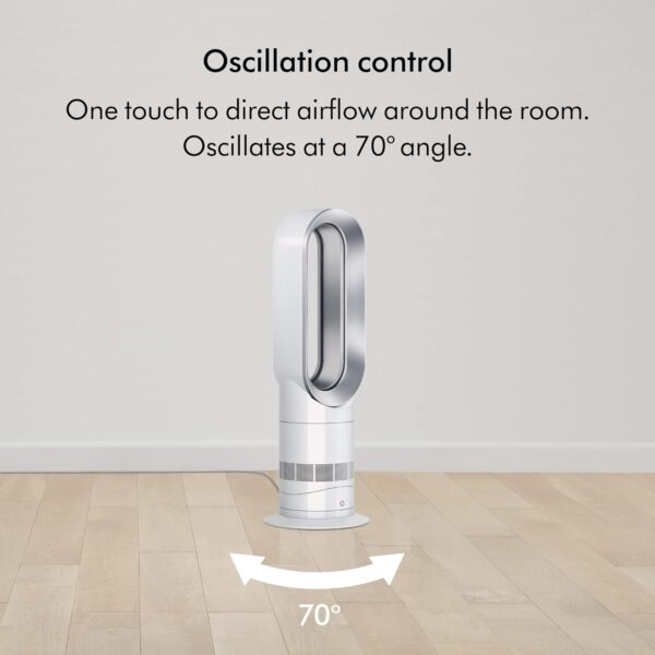 Dyson AM09 Fan Heater, White/Silver - Image 5