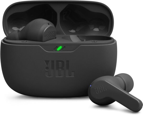 JBL Wave Beam, In-Ear Wireless Earbuds with IP54 and IPX2 Waterproofing, Hands-Free Calling and 32 Hours Battery Life, in Black - Image 2