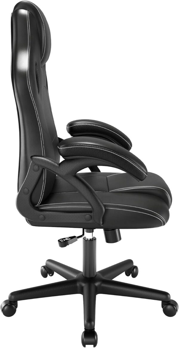 Play haha.Gaming chair Office Desk Swivel chair Computer Work chair Ergonomic Racing chair Leather PC gaming chair (Black) - Image 6