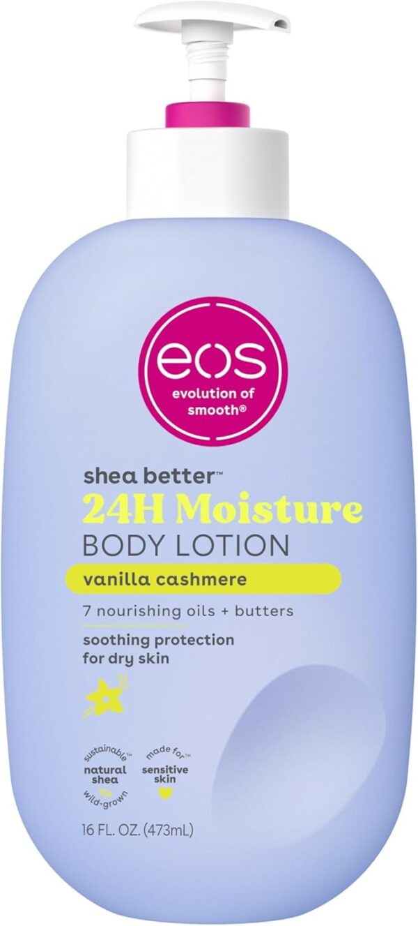 eos vanilla cashmere body lotion shea better 24hr moisture - 16 oz/473 ml - Image 2