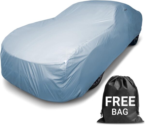 iCarCover 30-Layer Premium Car Cover Waterproof All Weather | Rain Snow UV Sun Hail Protector for Automobiles | Automotive Accessories | Full Exterior Outdoor Cover Fit for Sedan/Coupe (227-236 inch) - Image 2