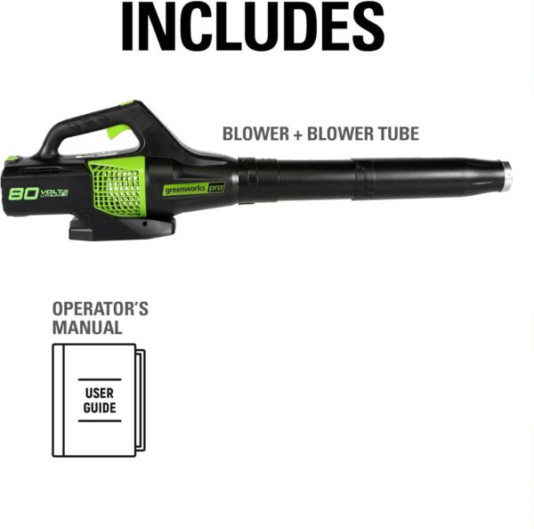 Greenworks Pro 80V (145 MPH / 580 CFM) Brushless Cordless Axial Blower, Tool Only BLB482 - Image 11