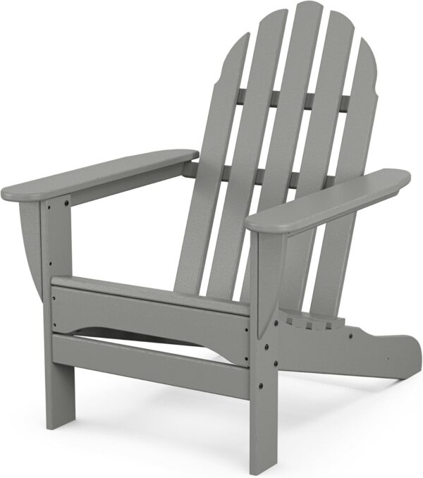 POLYWOOD AD4030GY Classic Outdoor Adirondack Chair, Slate Grey - Image 2