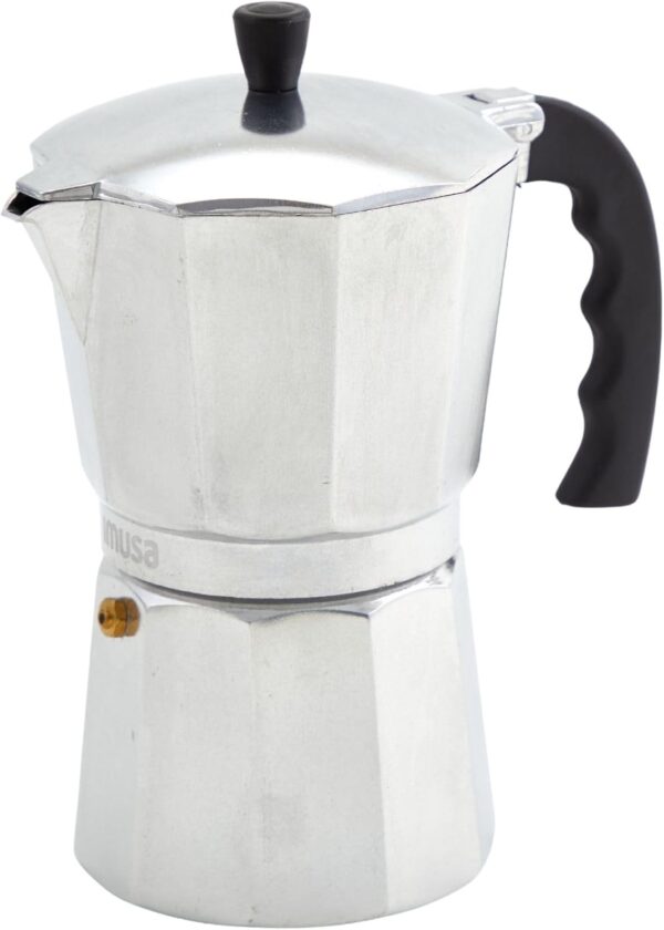 Imusa USA B120-42V Aluminum Espresso Stovetop Coffeemaker 3-Cup, Silver - Image 2