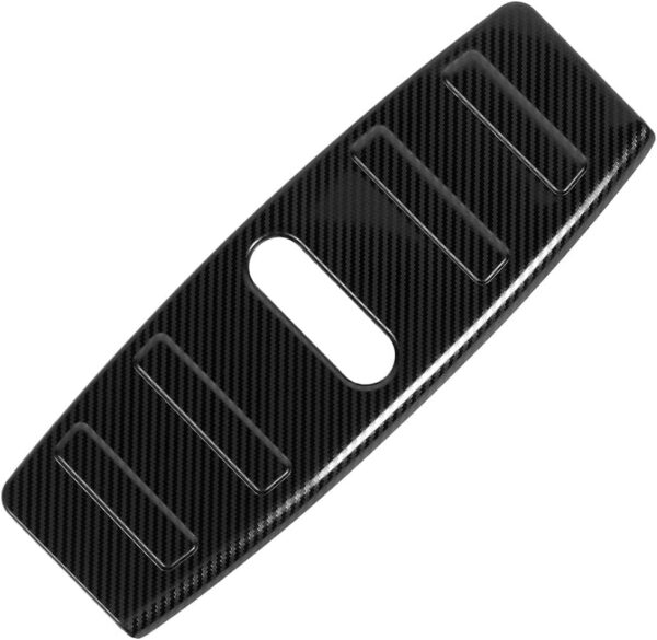 KIMISS Front Hood Plate Cover,Carbon Fiber Surface Front Hood Protector Sill Plate Cover Fit for Model 3 18-19 Black - Image 2