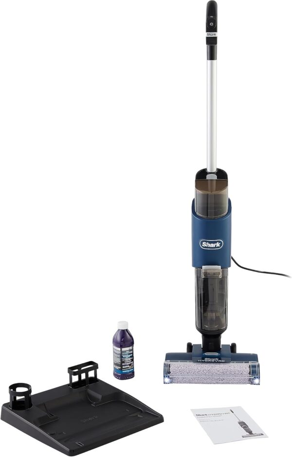 Shark HydroVac Corded Hard Floor Cleaner with Antimicrobial Brush-Roll, Odour-Neutralising Multi-Surface Solution & 7.6m Cord, Self-Cleaning, Vacuums & Mops Wet & Dry Messes, Navy Blue WD110UK - Image 3