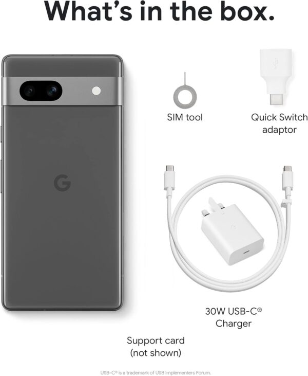 Google Pixel 7a and Pixel 30W Charger Bundle – Unlocked Android 5G Smartphone with Wide-Angle Lens and 24-Hour Battery - Sea (Amazon Exclusive) - Image 5