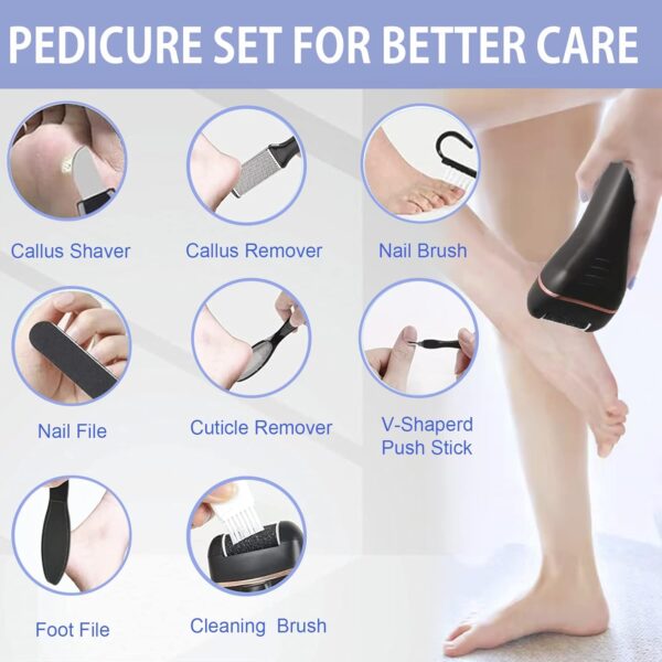 Hard Skin Remover Foot Electric - Rechargeable Foot Files for Hard Skin - Electric Feet Callus Remover Gifts for Men Women - Image 7