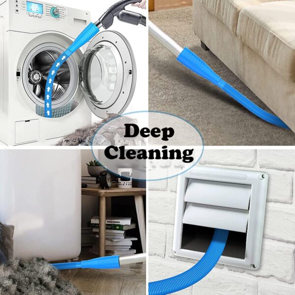 Dryer Vent Cleaner Kit, Vacuum Attachment, Bendable Dryer Lint Remover and Flexible Dryer Lint Brush, for Washer and Dryer Lint Remover etc, Dryer Cleaning (2 PCS) - Image 3