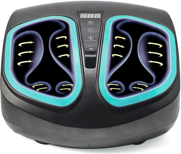 Shiatsu Foot Massager Machine with Heat - Electric Deep Kneading Heated Foot Massage Air Compression - Circulation, Legs, Plantar Fasciitis, Neuropathy Pain Therapy Spa Feet Massager - Image 7