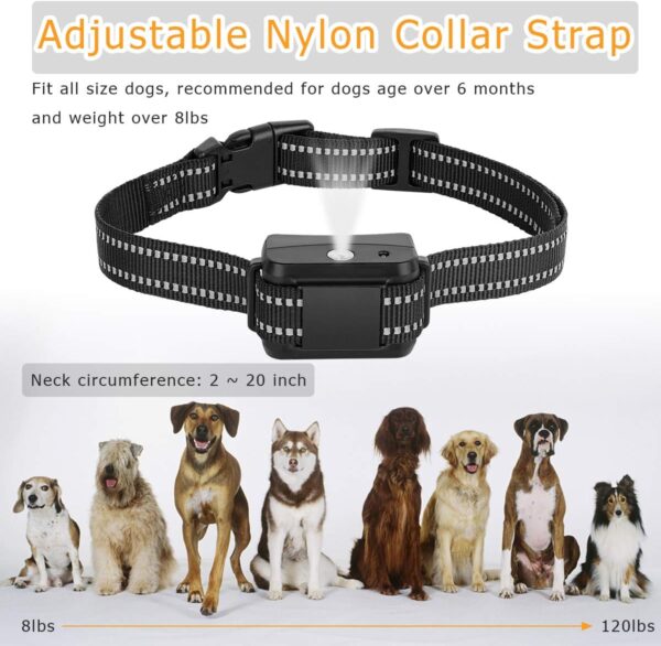 SUPERNIGHT Dog Training Collar, Anti Bark Spray Collar Citronella Collars Dog Bark Barking Device with 2 Free Adjustable Belt for 15~120lbs Dogs, No Shock SAFE HUMANE(Excludes Citronella Spray Refill) - Image 3