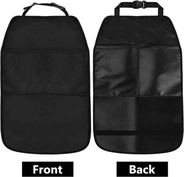 Zsanhua Car Seat Kick Mats, 2 Packs Anti-Dirty Car Back Seat for Kids with Adjustable Strap, Car Seat Protector Cover with 2 Mesh Pockets for Protection of Your Car from Stain, Mud, Scratches - Image 6