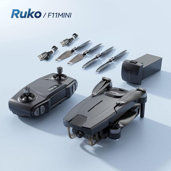 Ruko F11MINI Drone, Under 250g Drone with Camera, 2 Batteries 60 Min Flight Time, Foldable and Lightweight, 5GHz WiFi, GPS Auto Return, Follow Me Drone, Points of Interest for Beginner Adult - Image 7