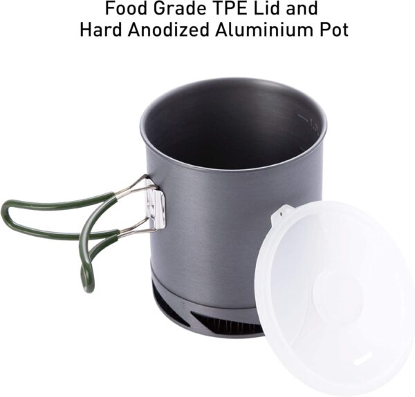 Fire-Maple Hard Anodized Aluminum Camping Pot with Folding Handle for Hiking Picnic with Heat Exchanger Cookware Camping Cookware Pots - Image 7