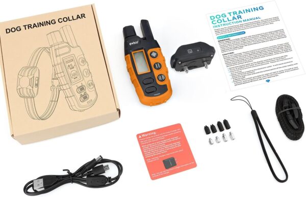 Wizco Dog Collar - 3300Ft Dog Training Collar with Remote for 5-120lbs Small Medium Large Dogs Rechargeable Waterproof e Collar with Beep (1-8), Vibration(1-16), (Orange) - Image 9