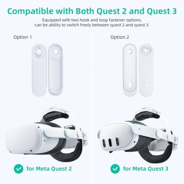 Noiposi Head Strap for Meta Quest 3 & Quest 2,Elite Strap Replacement for Oculus Quest 2 & Quest 3, VR Headset Accessories with Double Knob Adjustable Enhanced Support & reduce pressure & comfortable - Image 3