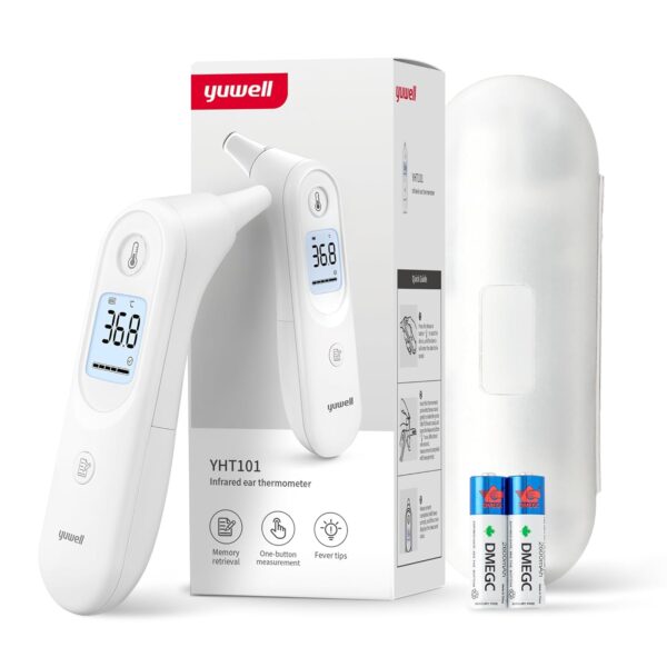 yuwell Ear Thermometer for Kids and Adult, Digital Infrared Thermometer Ideal for Home Use, Instant Accurate Reading and Fever Alarm, Batteries and Storage Case are Included - Image 2