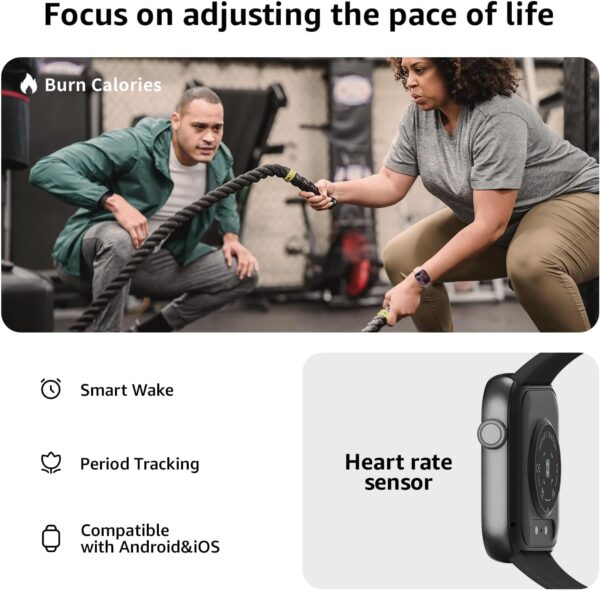 Smart Watch for Men Women Answer/Make Call,1.85" Smartwatch,Fitness Tracker Watch with Heart Rate Blood Pressure Sleep Monitor,140+Sports,IP68 Waterproof Step Counter Watch Compatible with Android IOS - Image 5