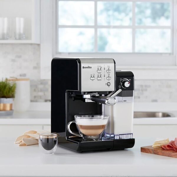 Breville One-Touch CoffeeHouse Coffee Machine | Espresso, Cappuccino & Latte Maker | 19 Bar Italian Pump | Automatic Milk Frother | ESE Pod Compatible | Black [VCF107] - Image 11