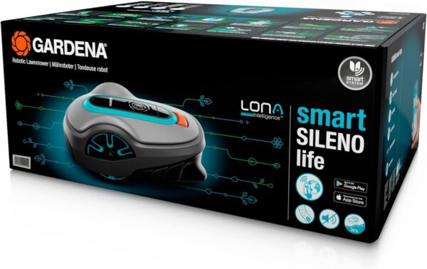 Gardena smart SILENO life 1000 m² robot lawnmower set: Innovative LONA AI technology, controlled via app, SensorControl, for slopes up to 35 per cent, incl. smart gateway, UK version (19702-68) - Image 11