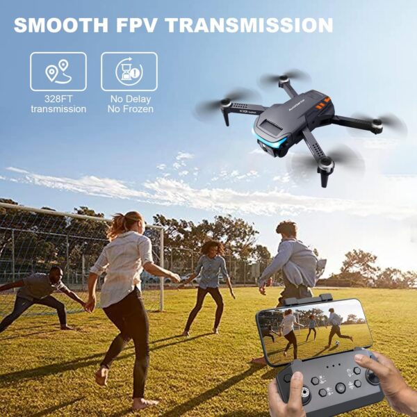 Drone with Camera for Adults 1080P HD FPV Camera, Drone for Beginners with Altitude Hold, One Key Landing, Obstacle Avoidance, Speed Adjustment, Headless Mode, 3D Flips, 2 Modular Batteries - Image 4