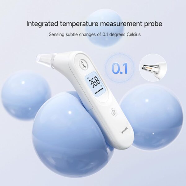 yuwell Ear Thermometer for Kids and Adult, Digital Infrared Thermometer Ideal for Home Use, Instant Accurate Reading and Fever Alarm, Batteries and Storage Case are Included - Image 3