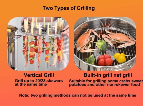 Portable Vertical Charcoal Smoker Grill Barrel Grill Outdoor Indoor Camping Smokeless Charcoal Barbecue Grill Bbq,L - Image 6