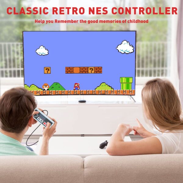 NALENSY NES Mini Controller for NES Classic Edition and Nintendo Classic Mini Consoles,Retro Controller 10FT Length Cable of NES Controller,NES Mini Console Controllers(2 Pack) - Image 7