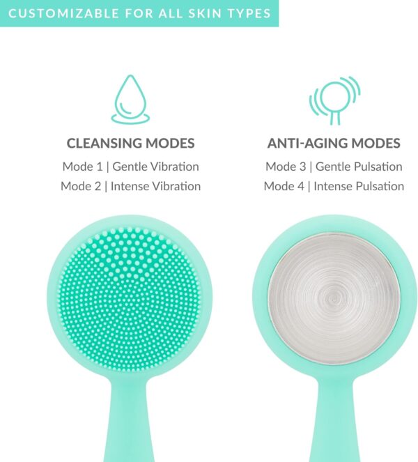 PMD Clean Pro - Smart Facial Cleansing Device with Silicone Brush & ActiveWarmth Anti-Aging Massager - Waterproof - SonicGlow Vibration Technology - Clear Pores & Blackheads - Lift, Firm, & Tone Skin - Image 10