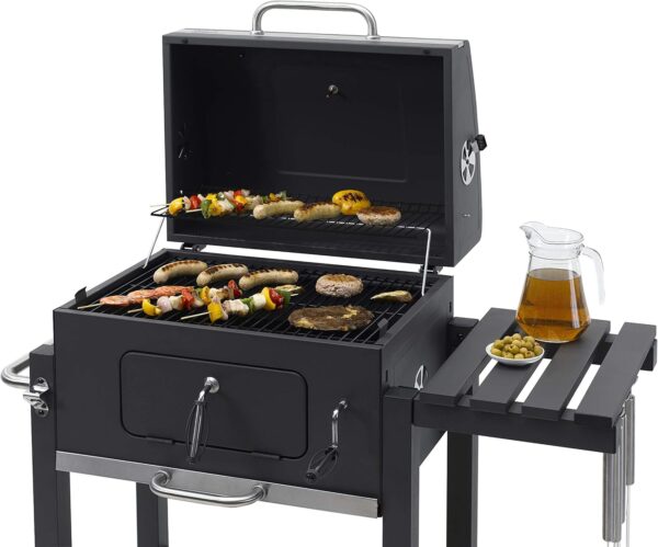 tepro Grillwagen Toronto Click Charcoal Barbecue, Anthracite/Stainless Steel, 56 x 41.5 cm - Image 7