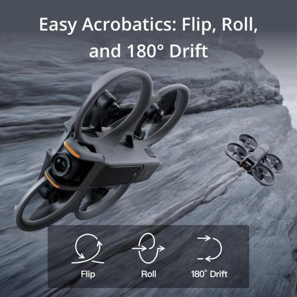 DJI Avata 2 Fly More Combo (1 Battery), FPV Drone with Camera 4K, Immersive Experience, Built-in Propeller Guard, Easy Flip/Roll, Goggles 3 and RC Motion 3 Included, POV Content Camera Drone, Black - Image 6