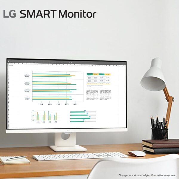 LG MyView Smart Monitor 27SR50F, 27 Inch, Full HD 1080P IPS Panel, Built in Speakers, Wifi & Bluetooth Connectivity, Virtually Borderless, webOS Smart TV Apps with Remote Control, White - Image 10