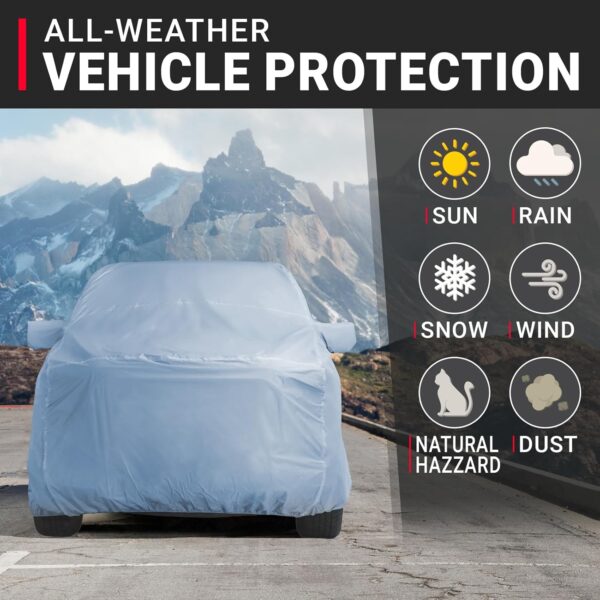 iCarCover 30-Layer Premium Truck Car Cover Waterproof All Weather | Rain Snow UV Sun Hail Protector for Automobiles | Automotive Accessories | Full Exterior Outdoor Cover Fit for Truck (227-231 inch) - Image 3