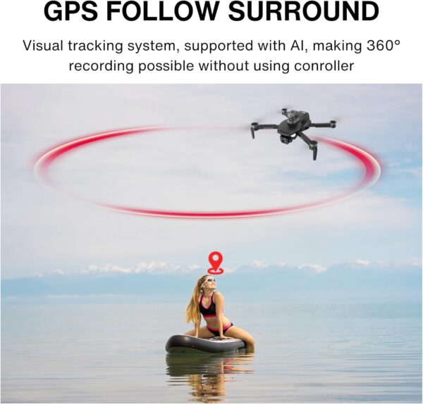 Jinsoku S250 GPS Drone, 4K Camera Quality, 600m Range, 50 Mins Long Flight, Obstacle Avoidance, Brushless Motor, Foldable RC Quadcopter For Adults, 5G WIFI, 2 Batteries, Easy to Use For Beginners - Image 9